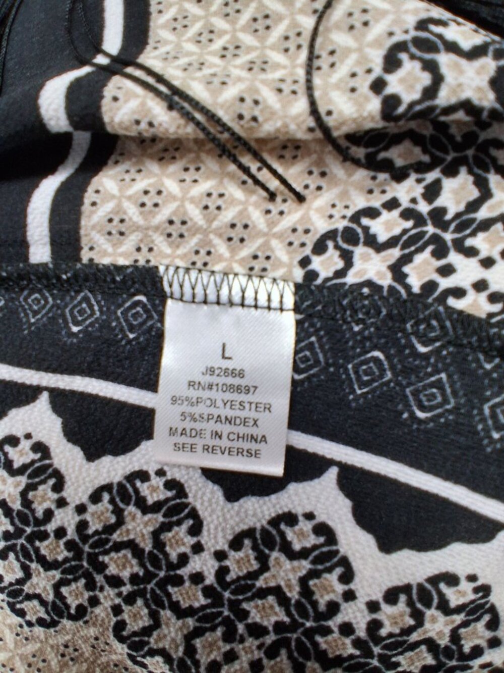 Sweet Rain Boho Kimono Cardigan W/ Long Fringe Trim Geometric Print Womens Size - Picture 6 of 11